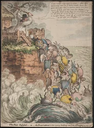 Opętane świnie lub ściółka z szerokim dnem biegnąca na oślep do Morza Zatracenia, 1807
